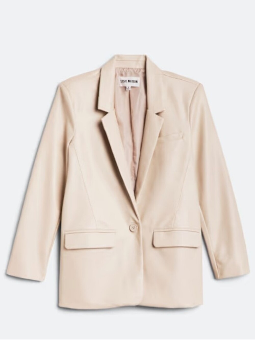 L Steve Madden faux leather blazer Bone colored - Picture 5 of 5